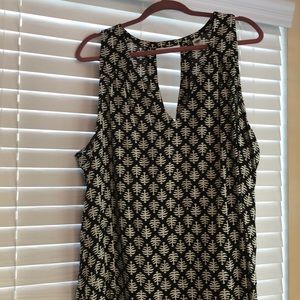 black & white printed dress